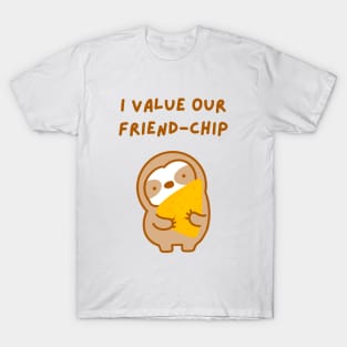 I Value Our Friendship Tortilla Chip Sloth T-Shirt